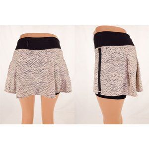 LULULEMON 4 Pace Rival Skirt II *4-way Stretch (Regular) Dottie Dash Grain Black
